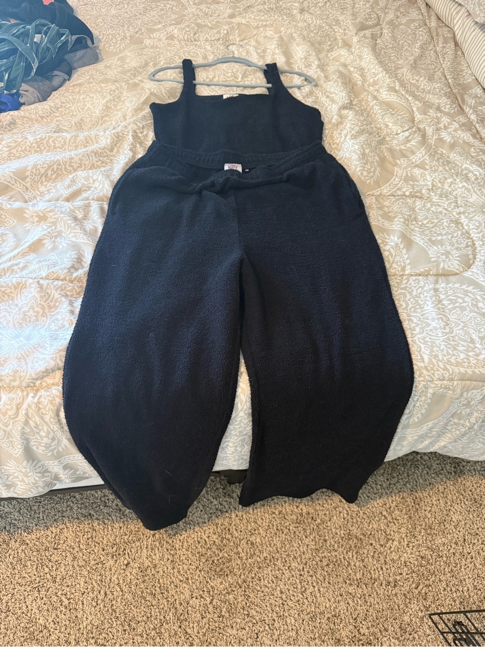 YITTY Black Knit Crop Top and Bottoms